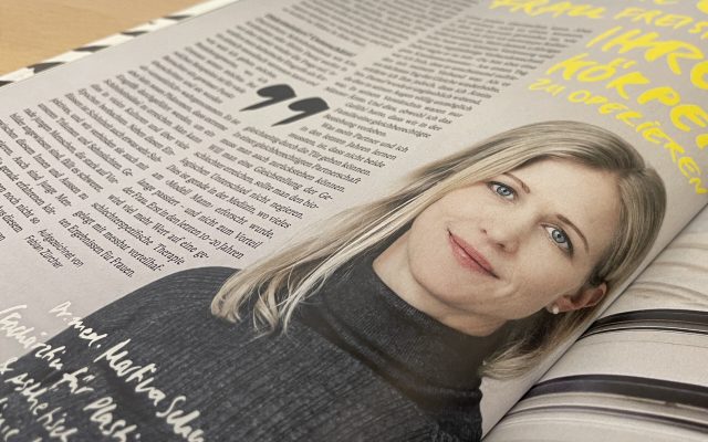 Ausschnitt Zeitschrift mit Dr. med. Martina Schneider