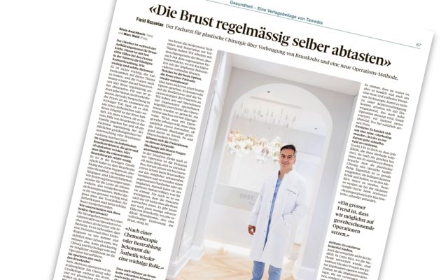 Zeitungsausschnitt zeigt Dr. Farid Rezaeian